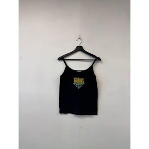 Vintage The Feninans Tank Top Womens Large Black Faith Celtic Rock Knot 90s Y2K